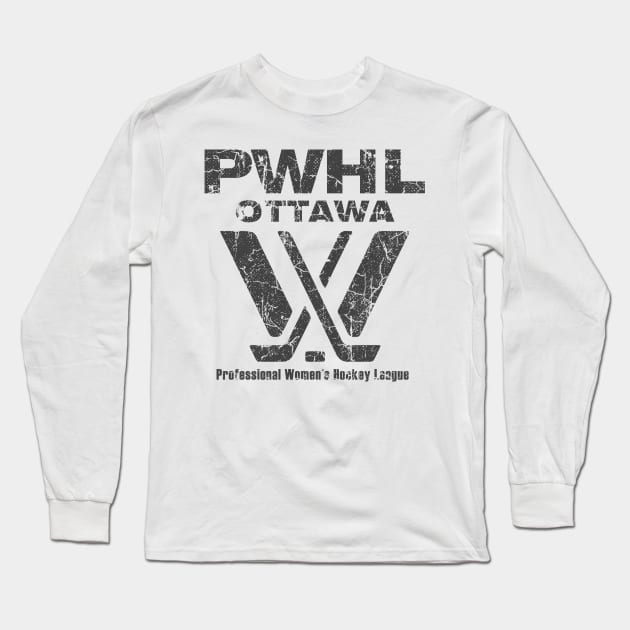 OTTAWA - PWHL RETRO Long Sleeve T-Shirt by katroxdesignshopart444